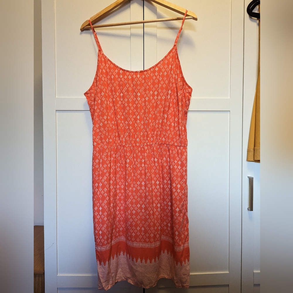 Old Navy orange print dress